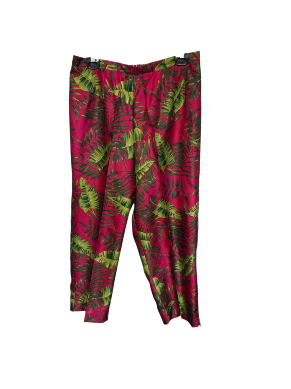 Women's Sag Harbor Tropical Print Two-Piece Set Size 16 Pink Green